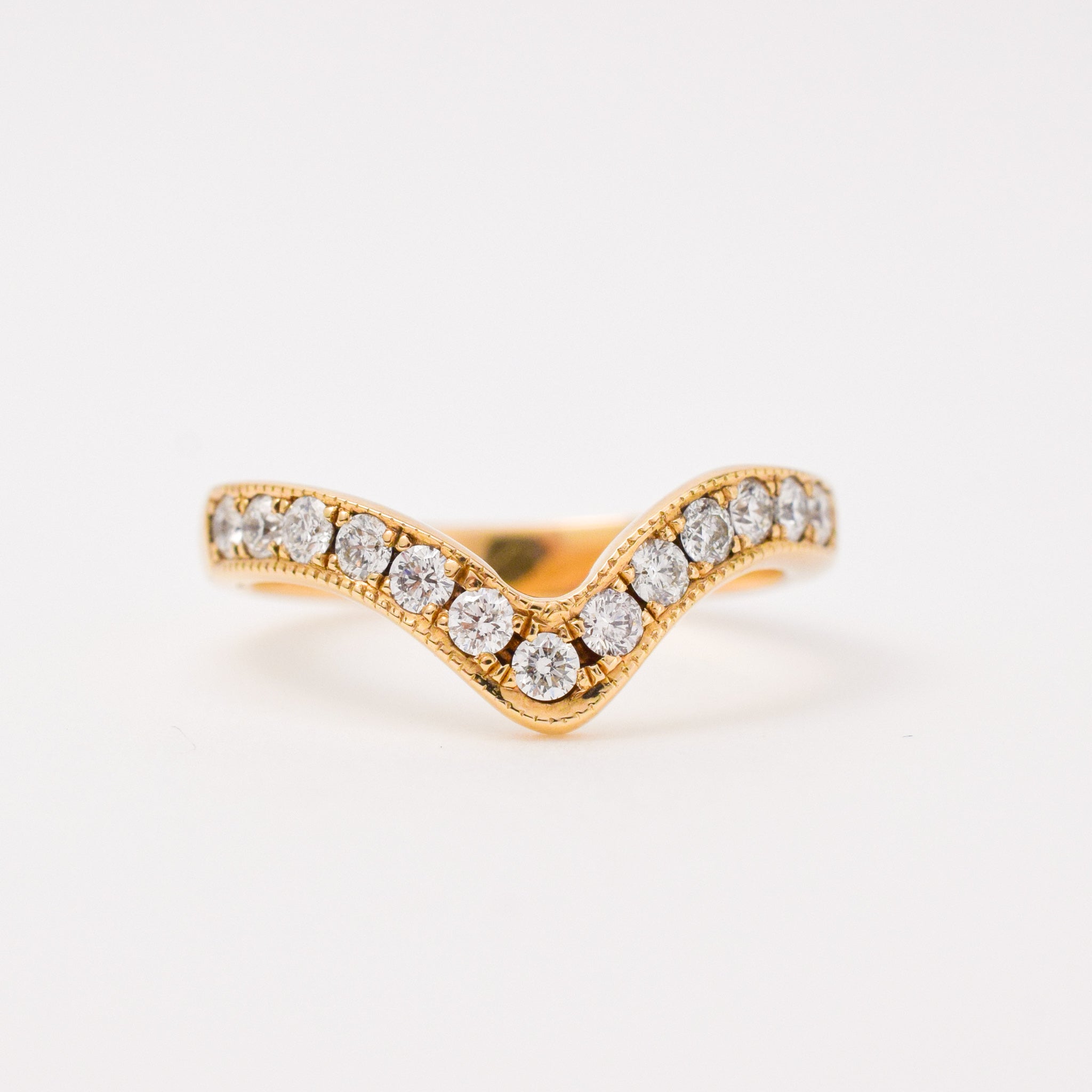Diamond Wishbone Ring (10k)