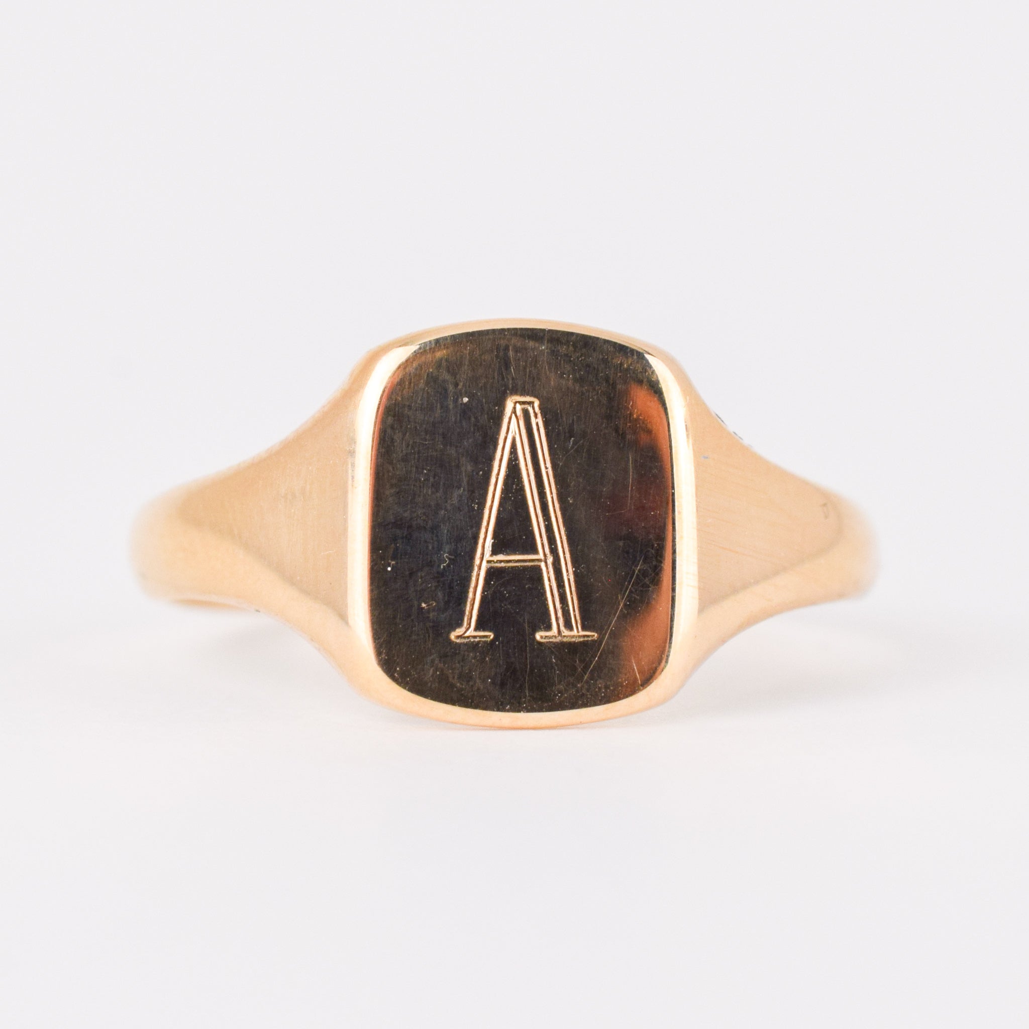 'A' Signet Ring (9k)