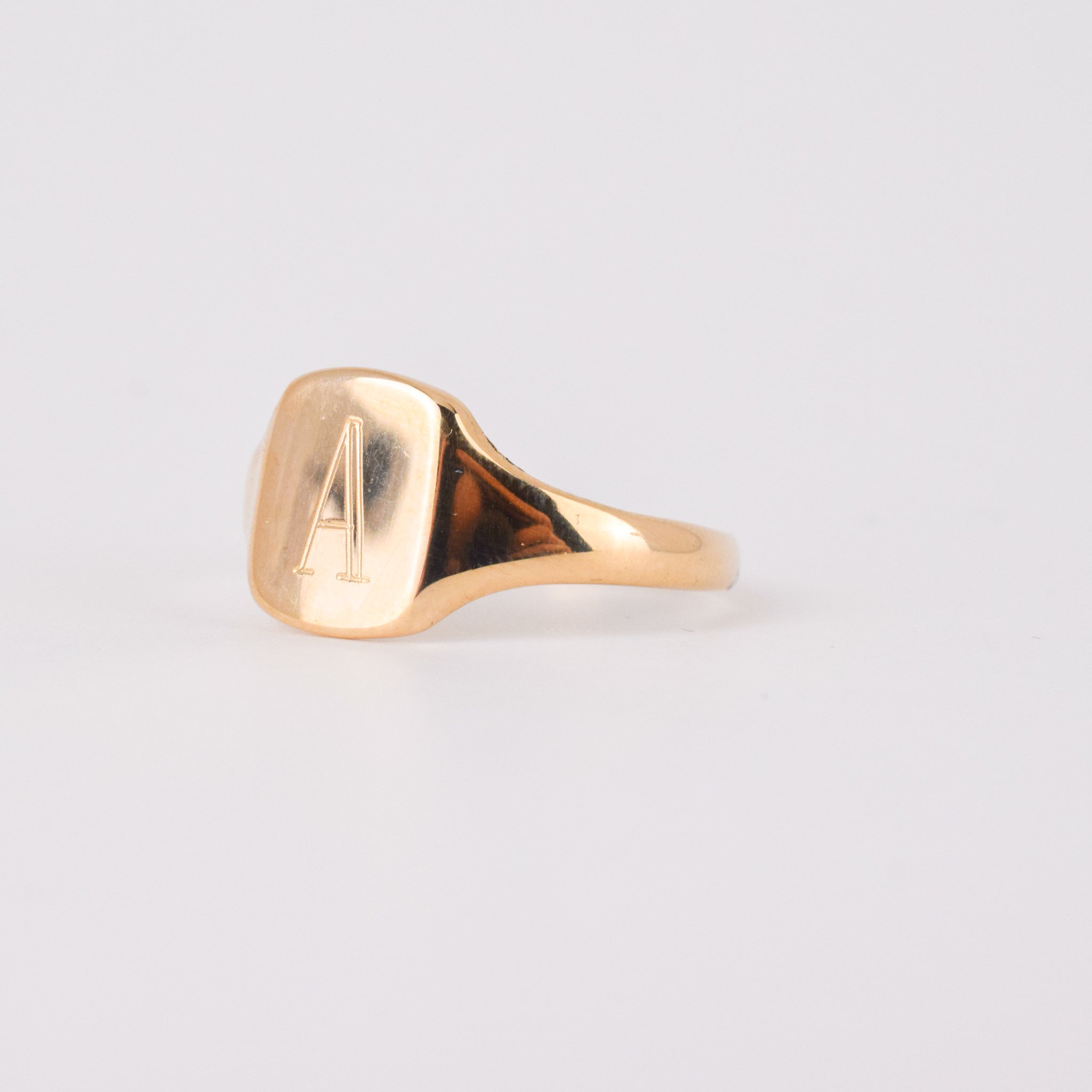 'A' Signet Ring (9k)