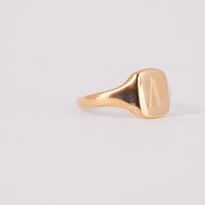 'A' Signet Ring (9k)