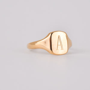 'A' Signet Ring (9k)
