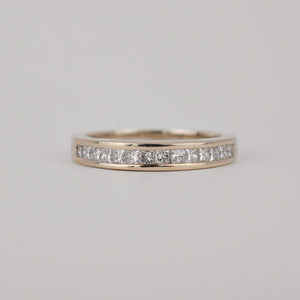 Vintage gold and diamond wedding band, folklor