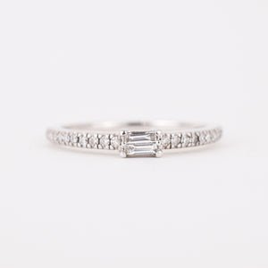 Rebel in Diamonds Baguette Ring (10k)
