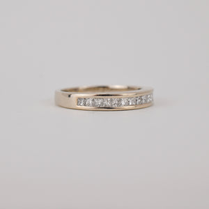 Vintage gold and diamond wedding band, folklor