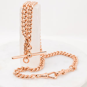17" Double Albert Chain Pocket Watch Chain Necklace