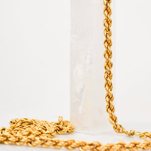 20" Golden Rope Chain Necklace (14k)