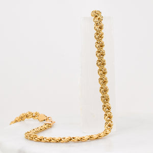 16.5" Rosette Link Necklace (10k)