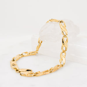 7 1/2" Diamond Cut Infinity Bracelet (10k)
