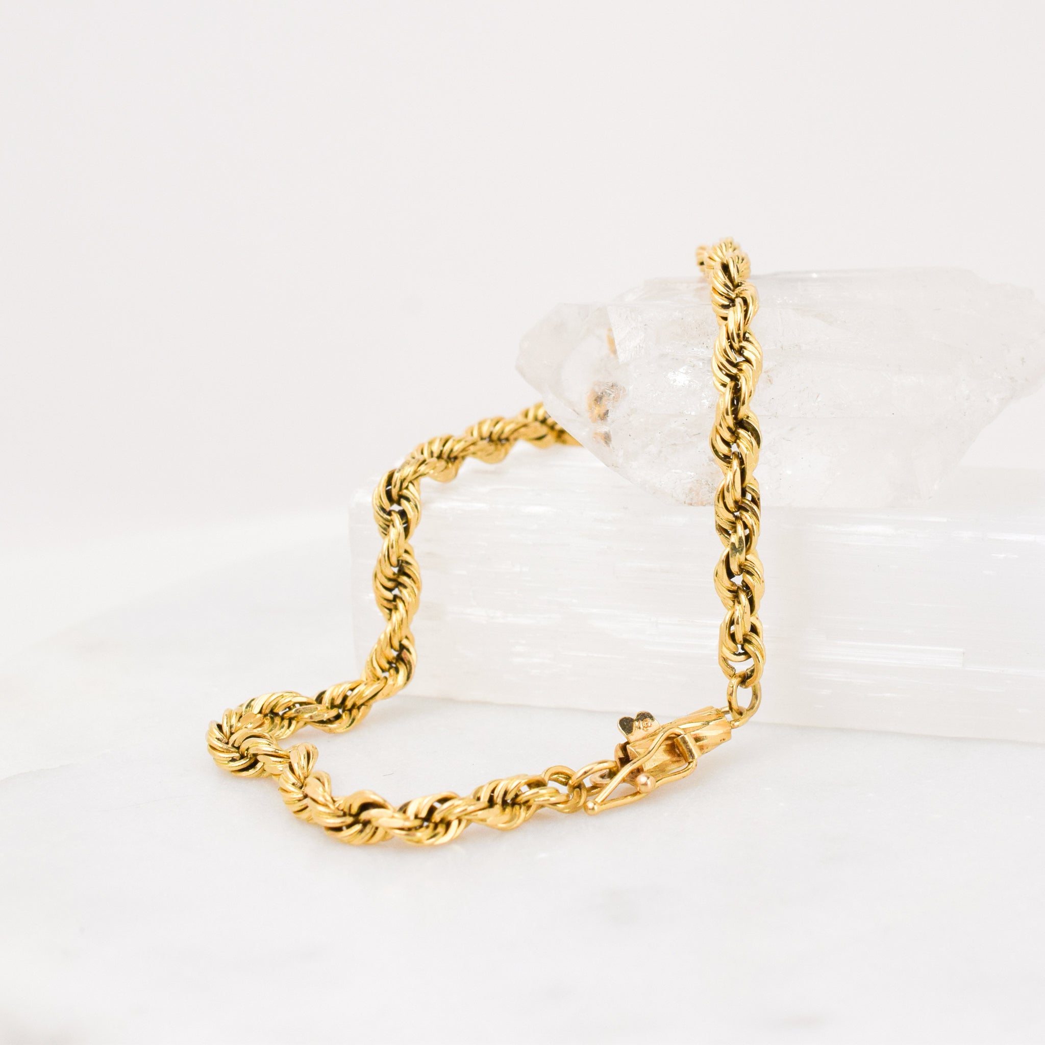 7.5" Diamond Cut Rope Bracelet