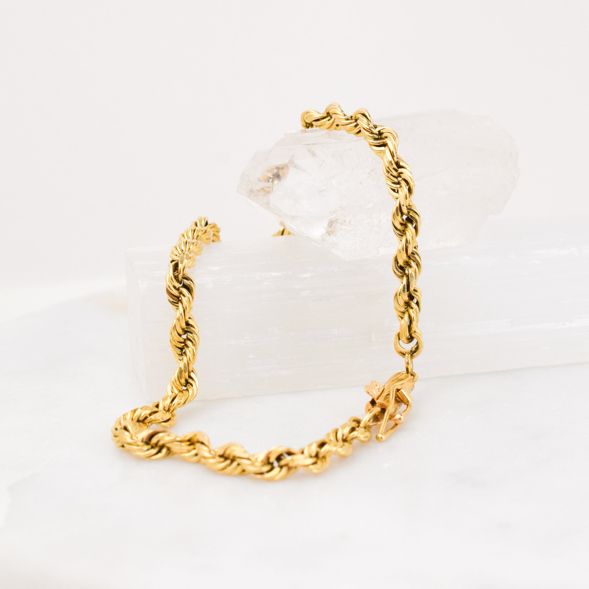 7.5" Diamond Cut Rope Bracelet