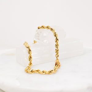7.5" Diamond Cut Rope Bracelet