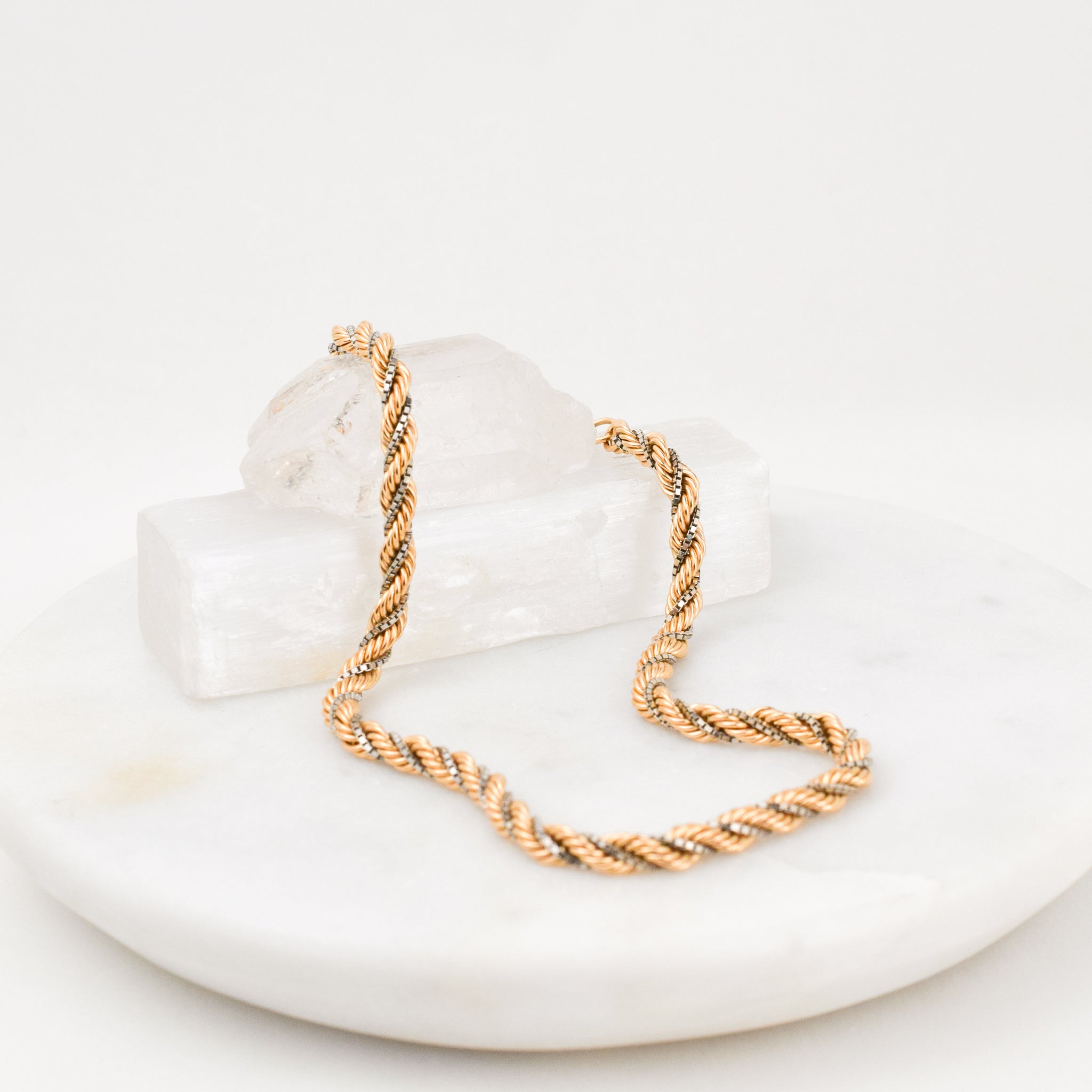 20" Textural Rope Chain Necklace (10k)