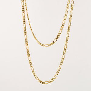 24.5" Figaro Chain Necklace (18k)