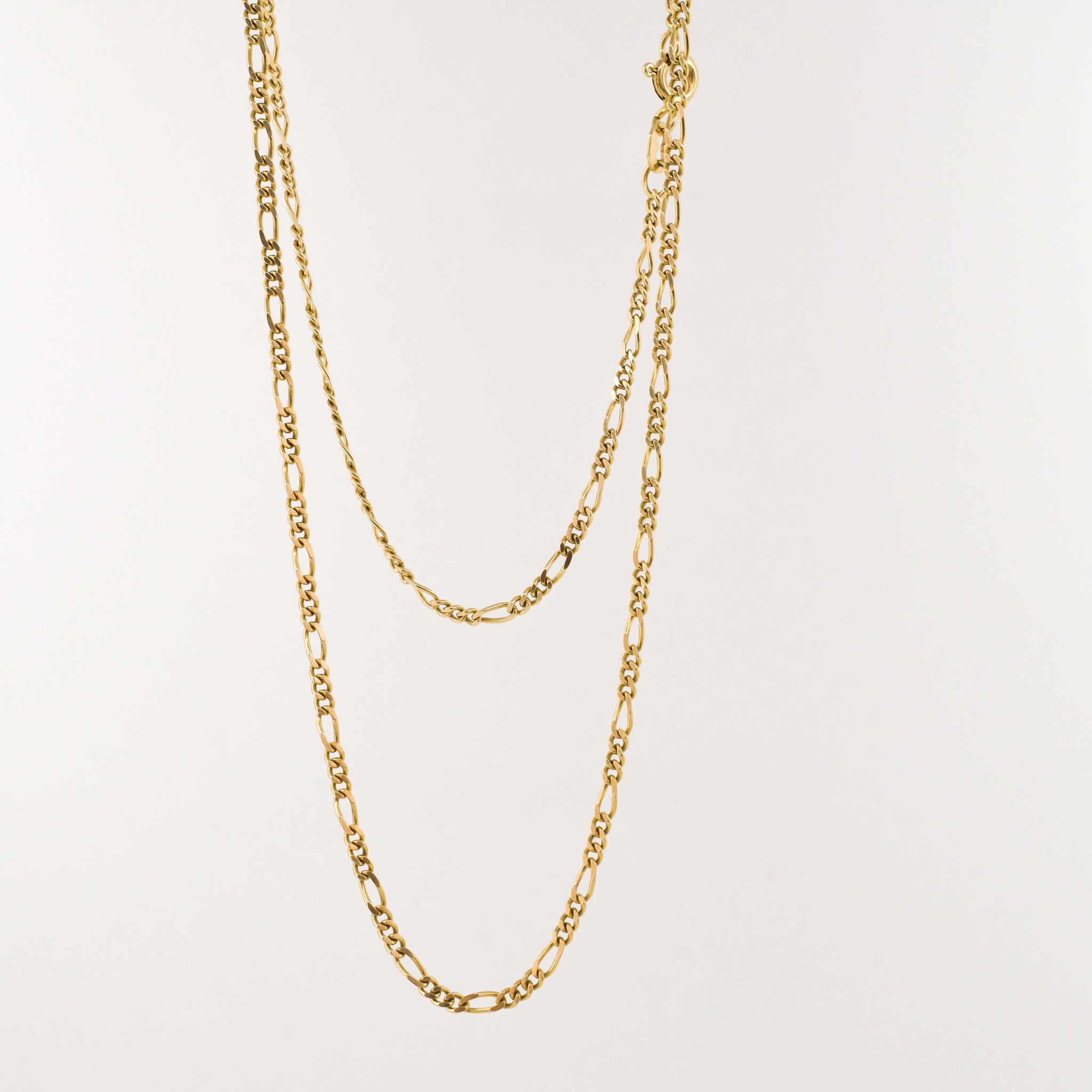 24.5" Figaro Chain Necklace (18k)