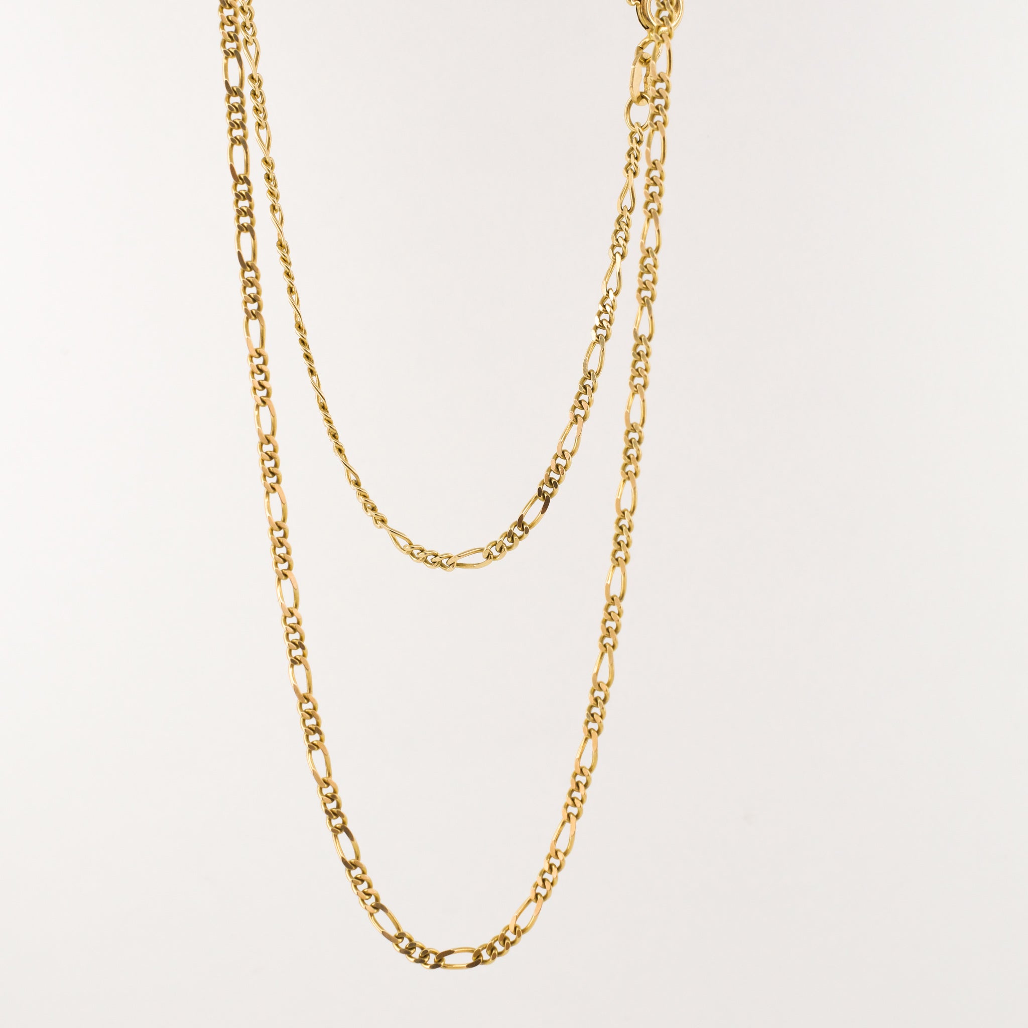24.5" Figaro Chain Necklace (18k)
