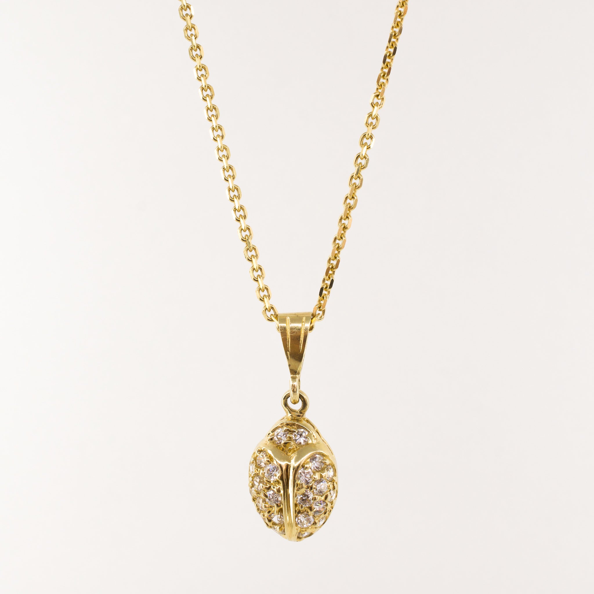 Diamond Scarab Pendant (10k)