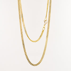 vintage gold curb chain necklace, folklor