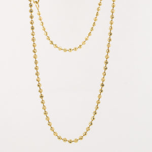vintage gold dainty ball chain, folklor