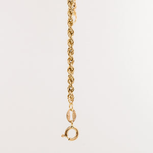 vintage gold rope chain anklet, folklor