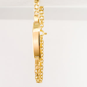 vintage 18k gold id nameplate bracelet, folklor