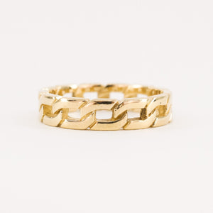 vintage gold chain ring, folklor