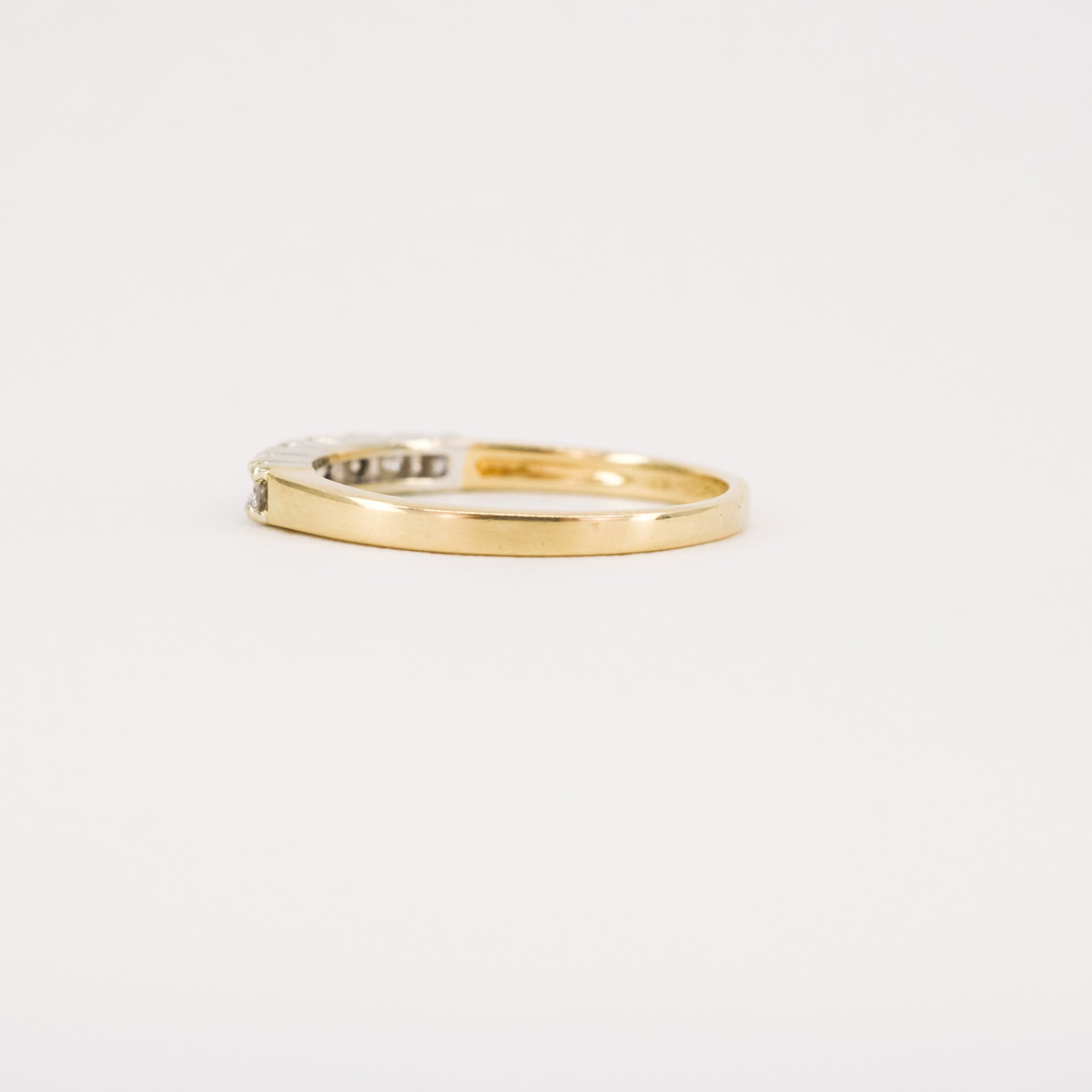 vintage gold diamond wedding band, folklor