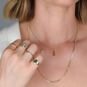 vintage gold curb chain necklace, folklor