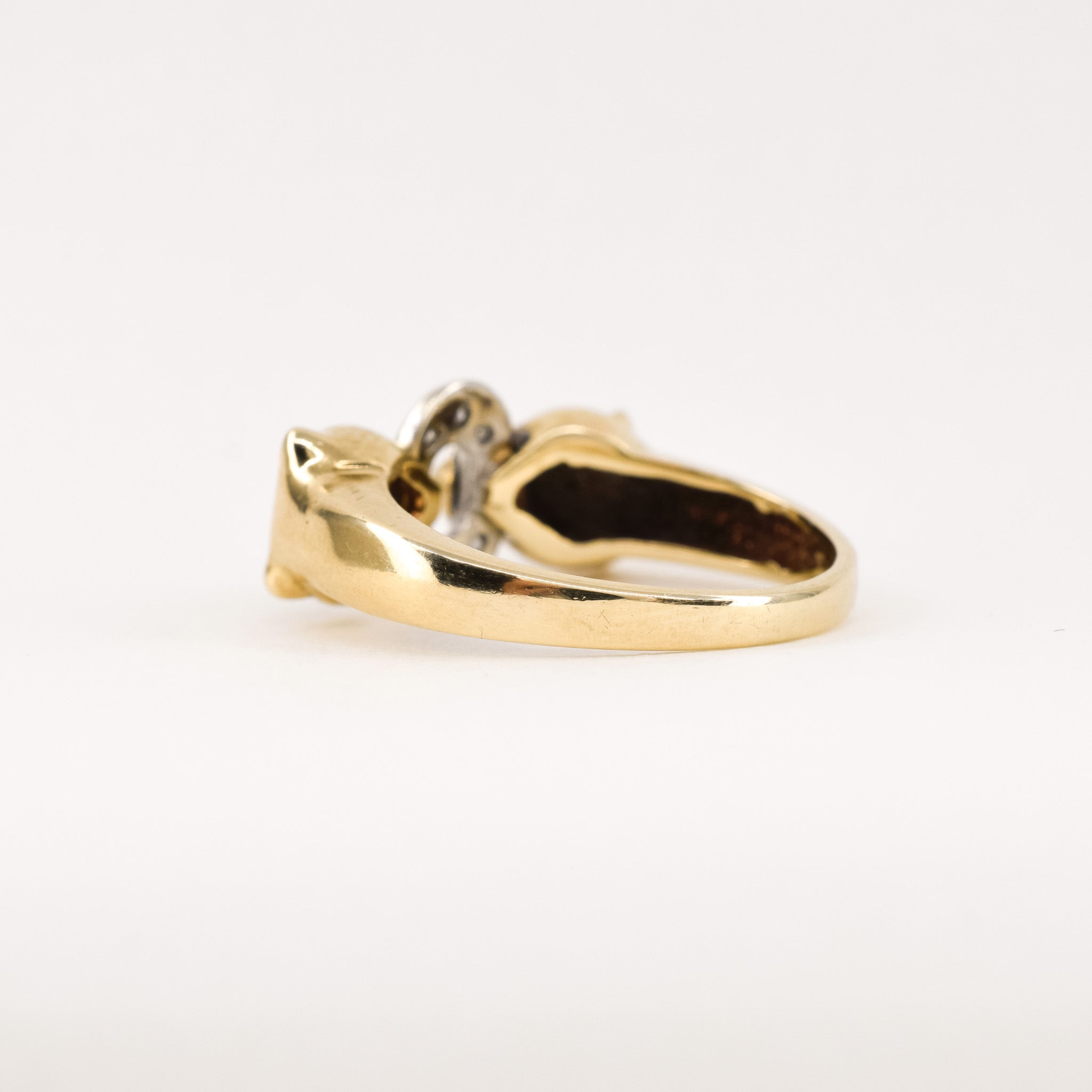Diamond & Sapphire Cougar Ring (10k)