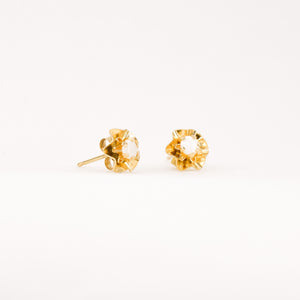 vintage gold opal stud earrings, folklor