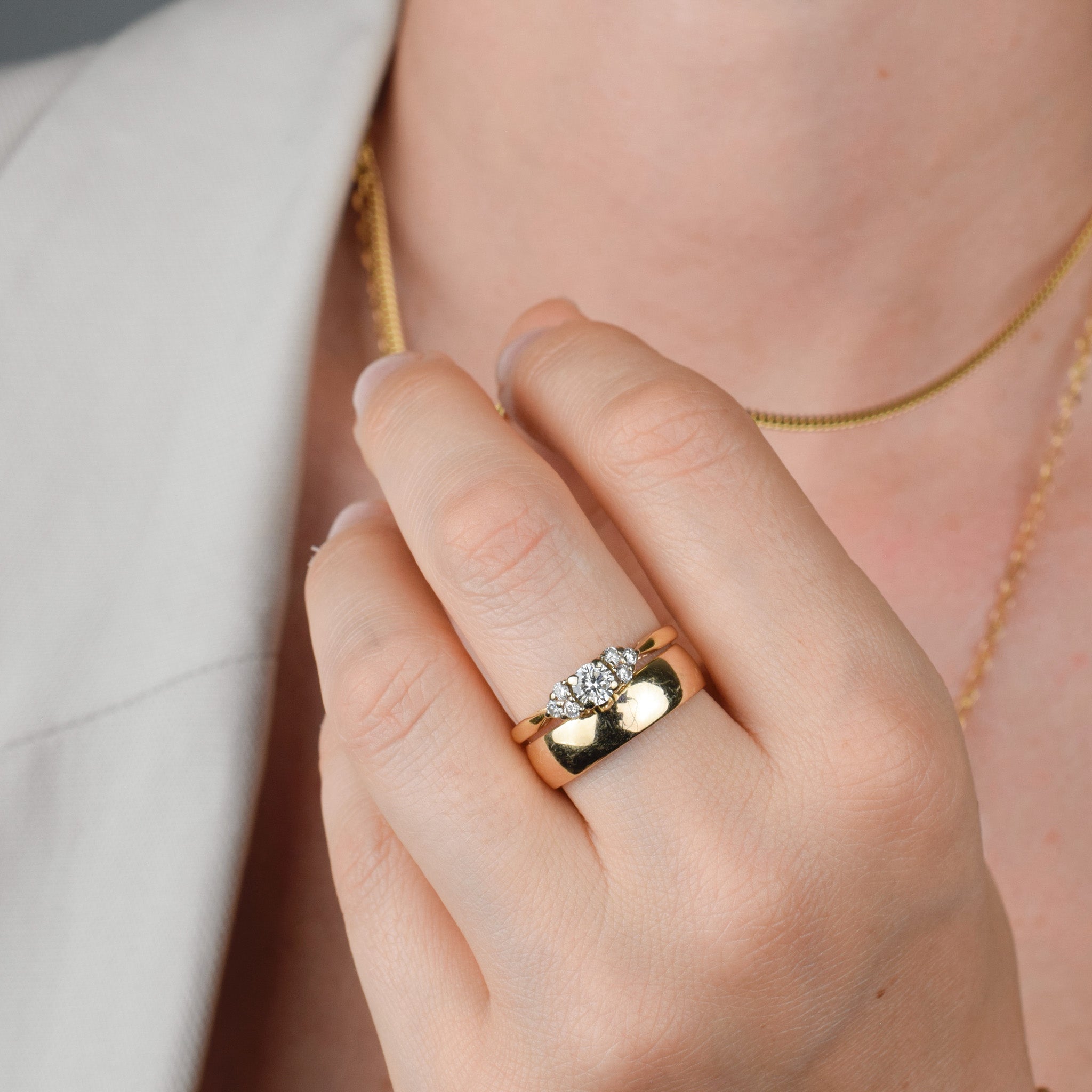 vintage diamond engagement ring, folklor, vintage jewelry canada