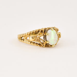 vintage gold opal ring, folklor vintage jewelry canada