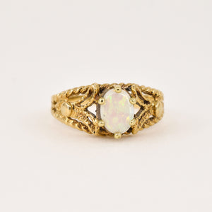 vintage gold opal ring, folklor vintage jewelry canada