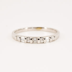 vintage white gold diamond wedding band, folklor vintage jewelry canada