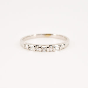 vintage white gold diamond wedding band, folklor vintage jewelry canada