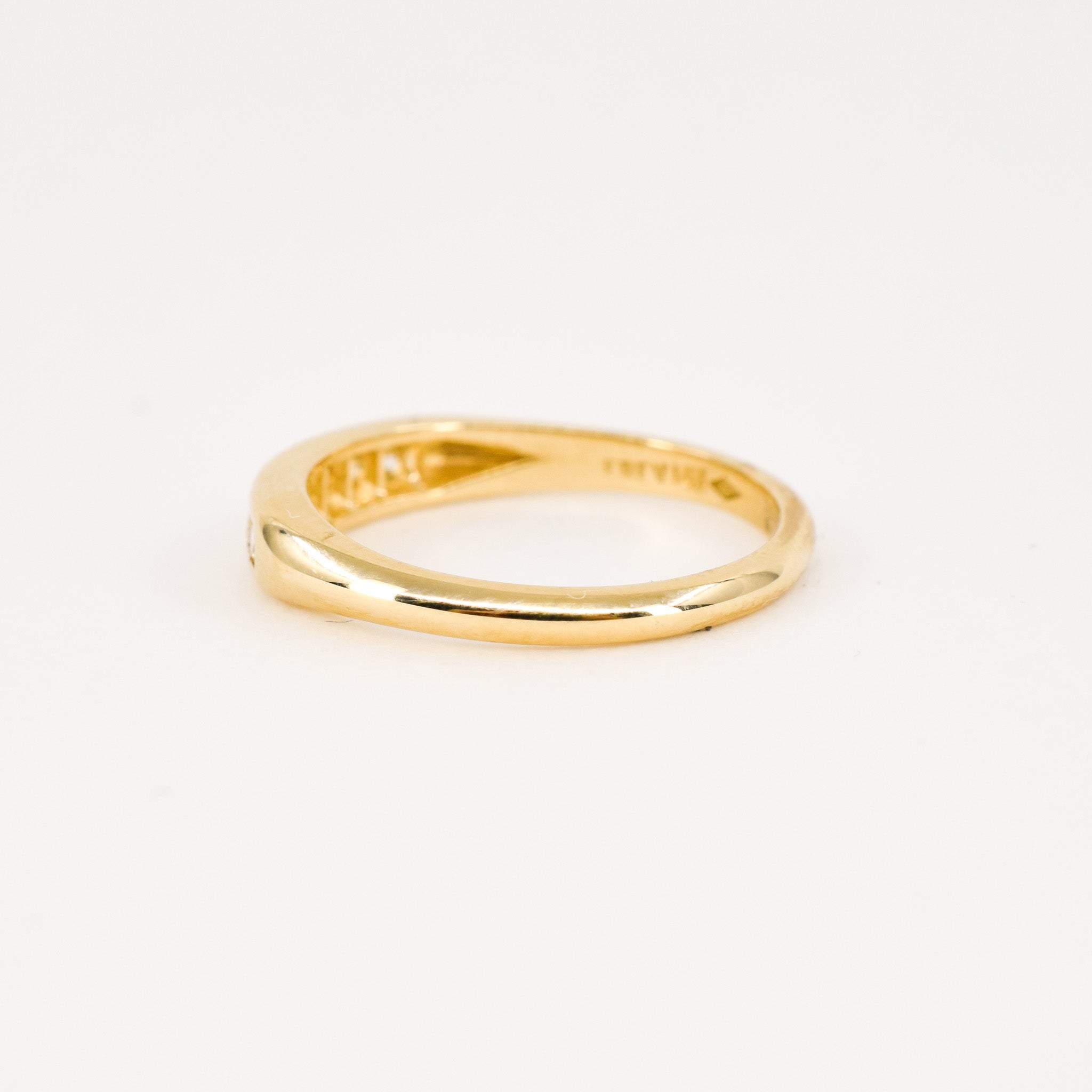 vintage gold and diamond channel set ring, folklor vintage jewelry canada
