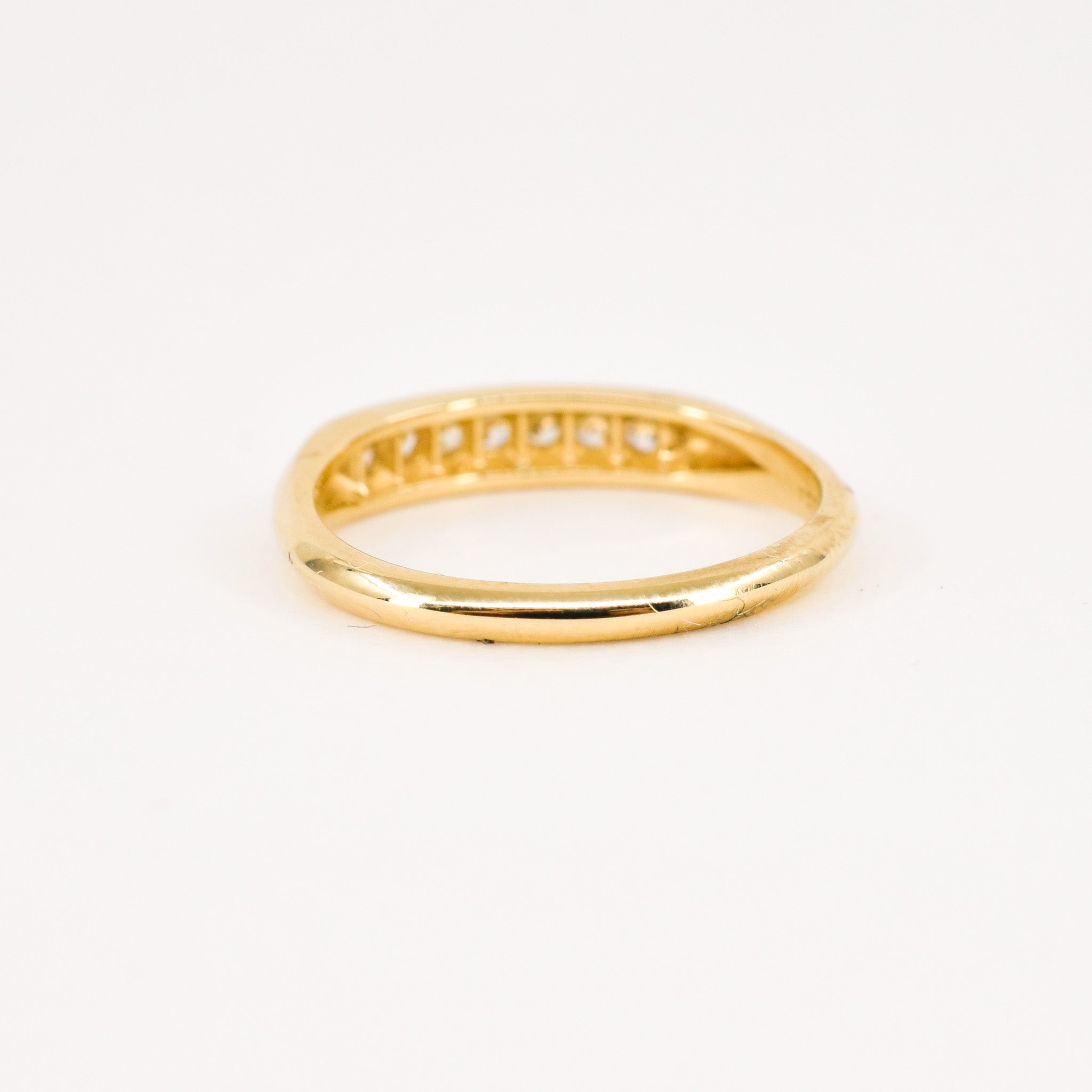 vintage gold and diamond channel set ring, folklor vintage jewelry canada