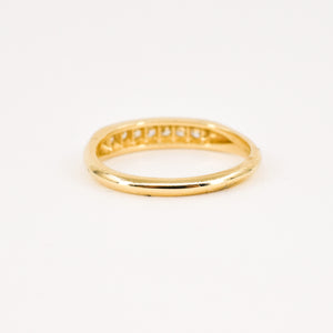 vintage gold and diamond channel set ring, folklor vintage jewelry canada