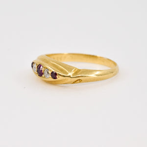 antique victorian ruby and diamond ring, folklor