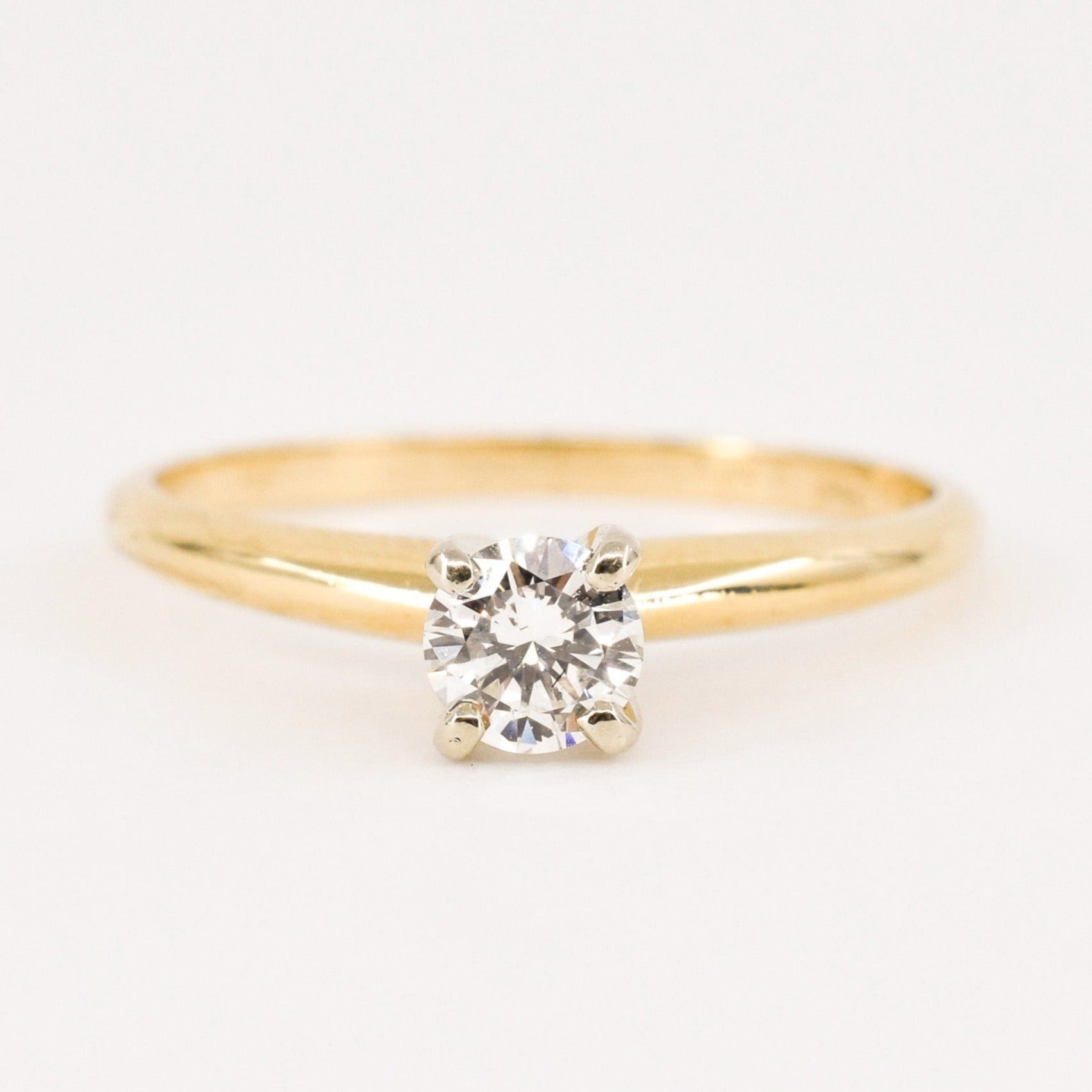 vintage diamond engagement ring, folklor vintage and antique jewelry shop canada