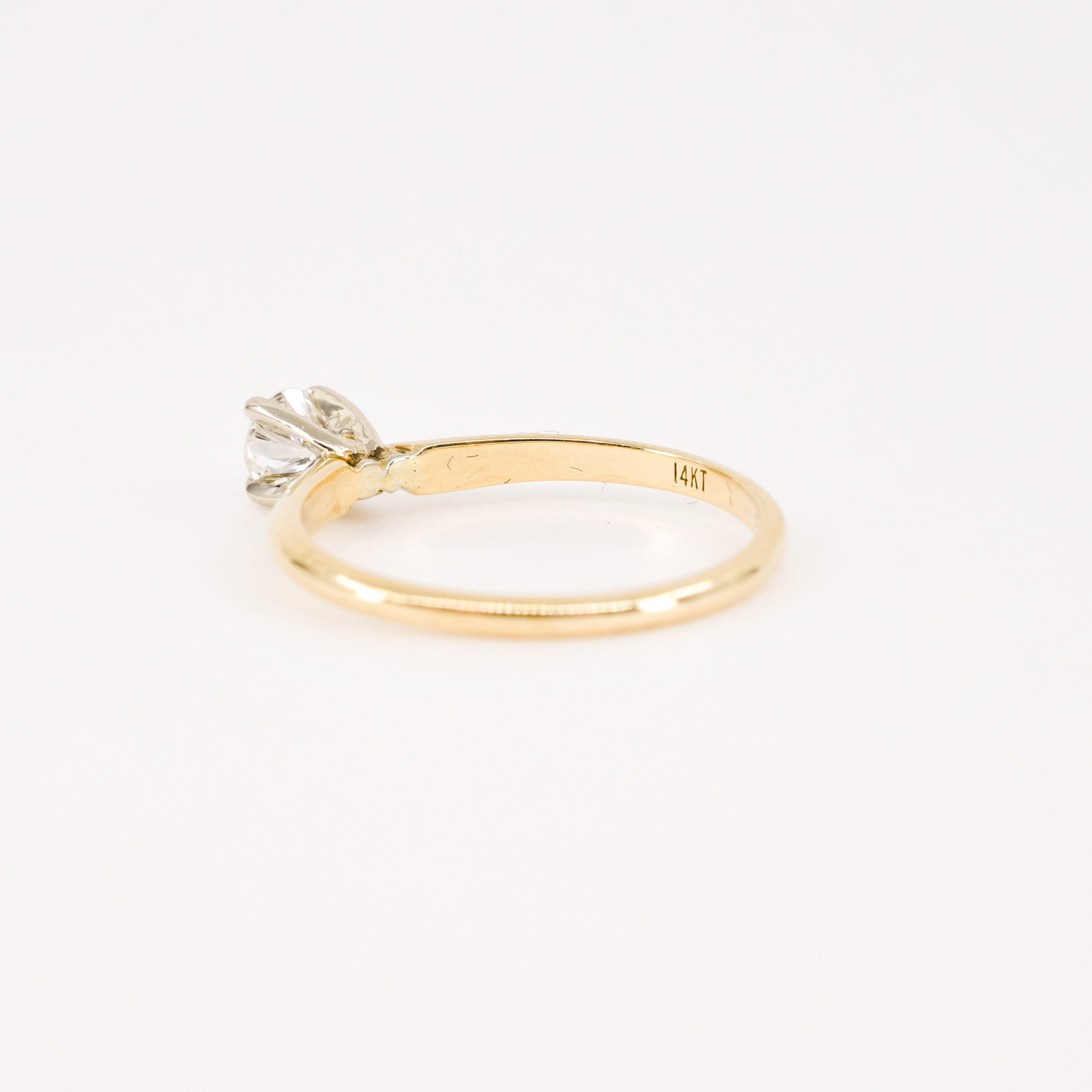 vintage diamond engagement ring, folklor vintage and antique jewelry shop canada