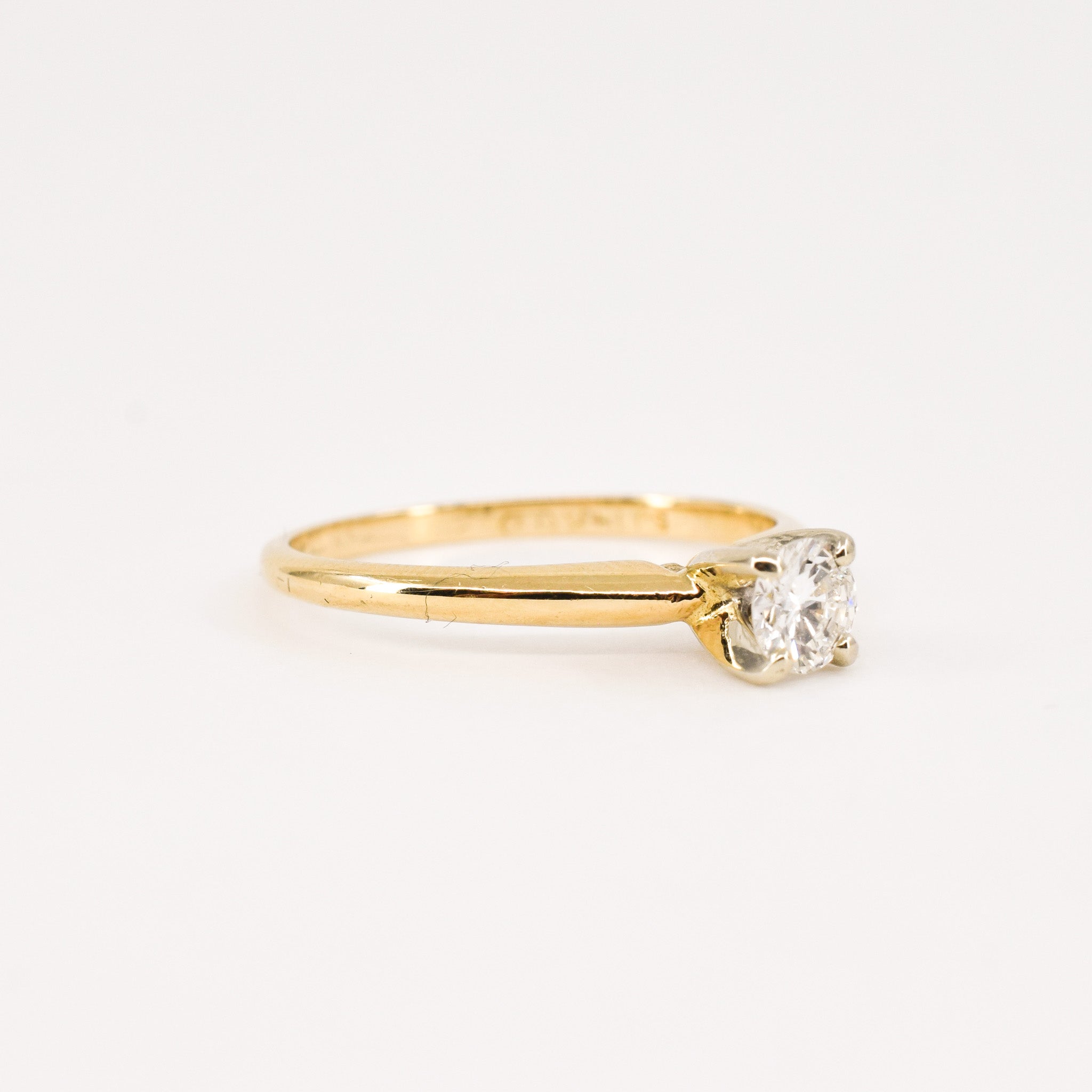 vintage diamond engagement ring, folklor vintage and antique jewelry shop canada