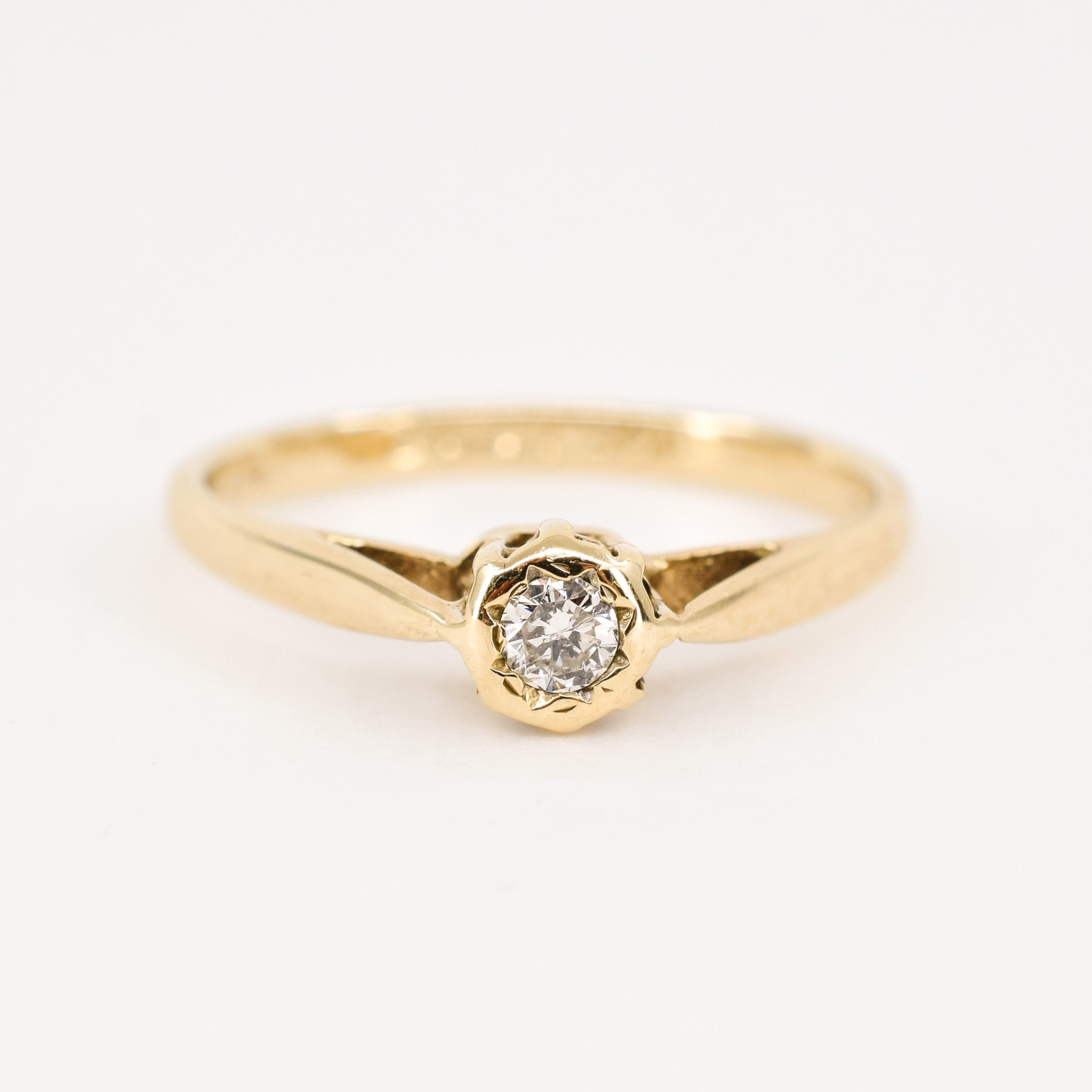 antique diamond bezel set ring, folklor vintage jewelry canada