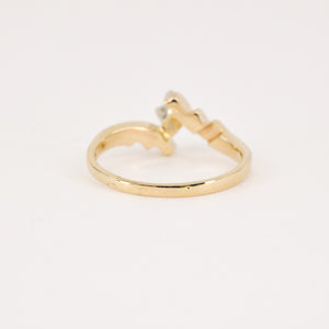 vintage gold and diamond marquise engagement ring, folklor vintage jewelry store canada