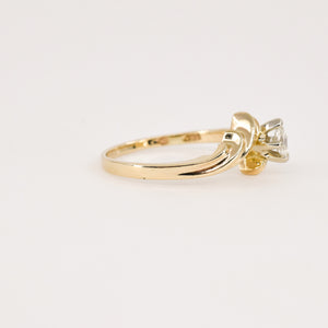 vintage gold and diamond marquise engagement ring, folklor vintage jewelry store canada