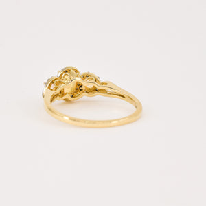 vintage opal halo trilogy ring, folklor 