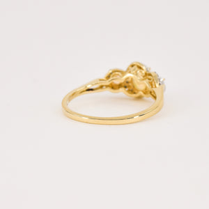 vintage opal halo trilogy ring, folklor 