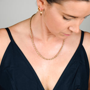20" Textural Rope Chain Necklace (10k)