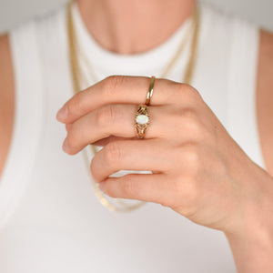 vintage gold opal ring, folklor vintage jewelry canada