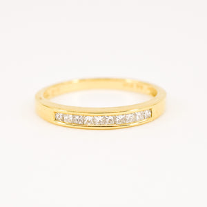 vintage 18k gold princess cut diamond ring, folklor vintage jewelry canada
