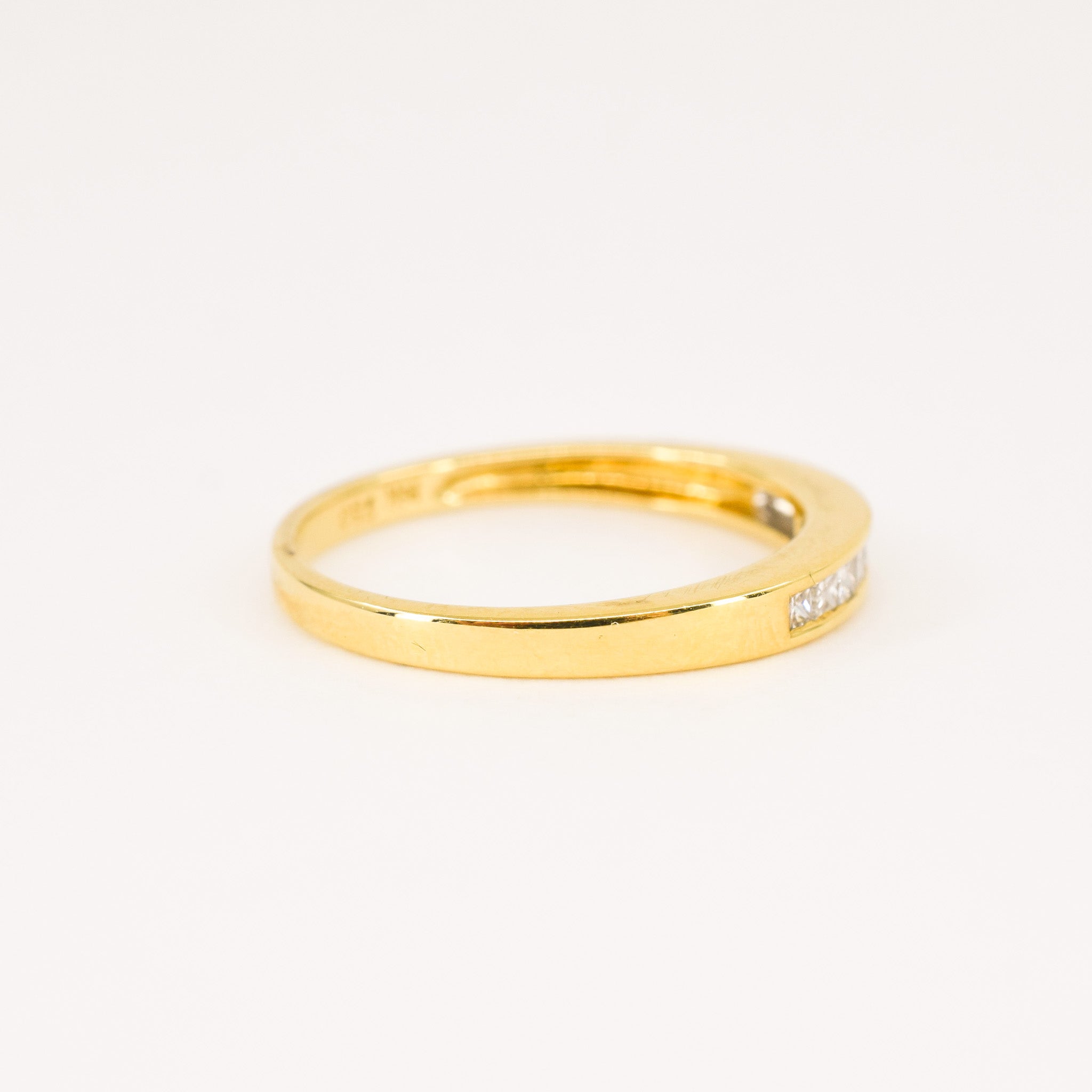 vintage 18k gold princess cut diamond ring, folklor vintage jewelry canada